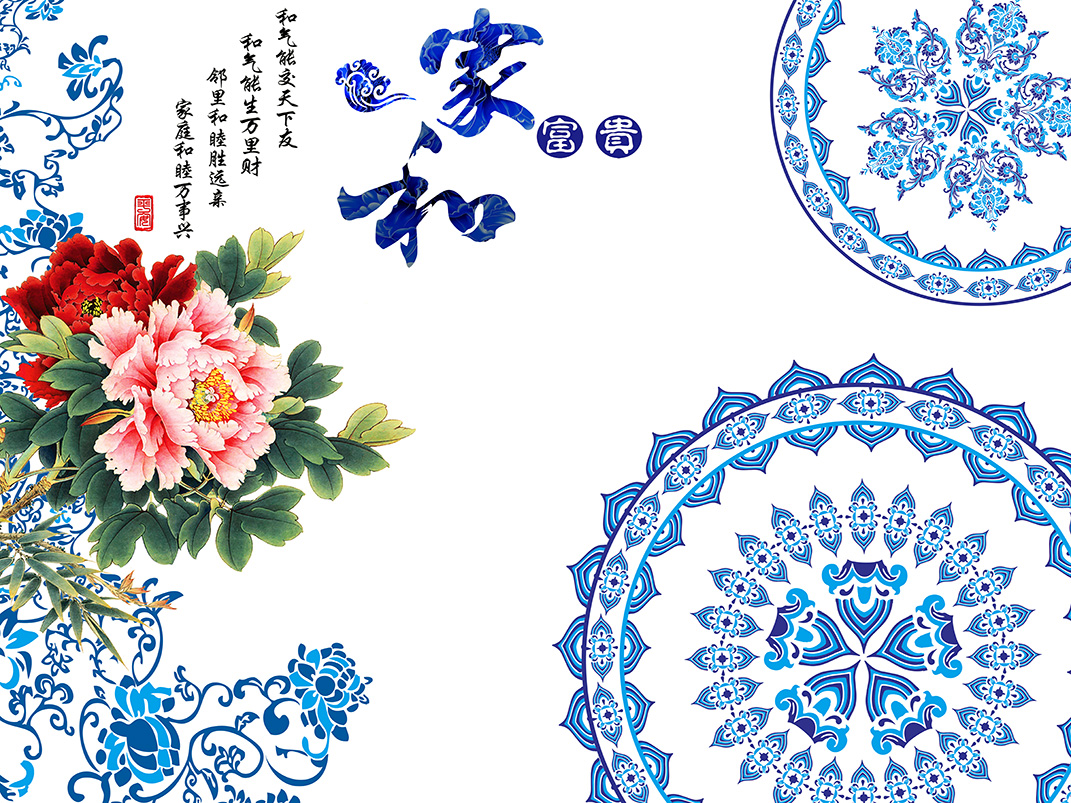 古典裝飾電視背景墻高清